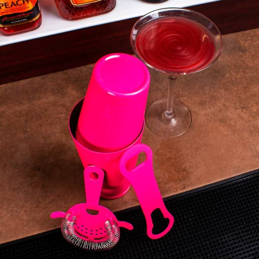Sparkling Pink Glam Barware Kit